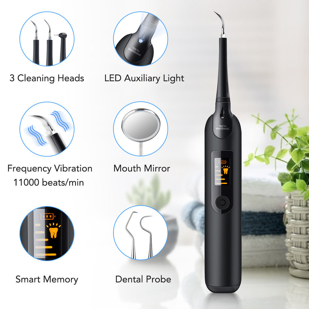 Ultrasonic dental scaler - With LED screen and accessories