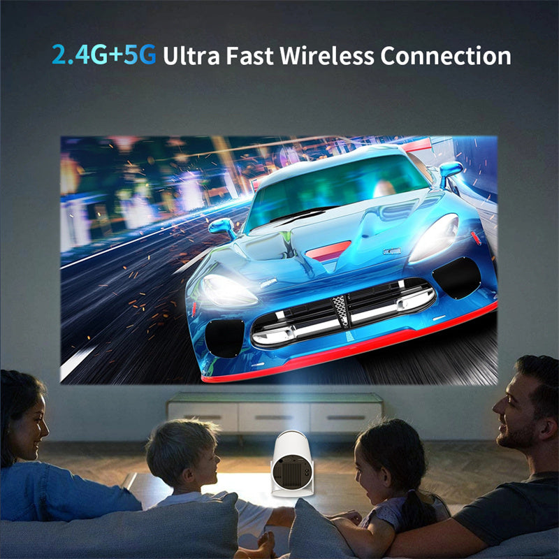 Smart HD Portable Projector - Automatic Focus - WiFi 2.4/5G - 4K HD - Bluetooth