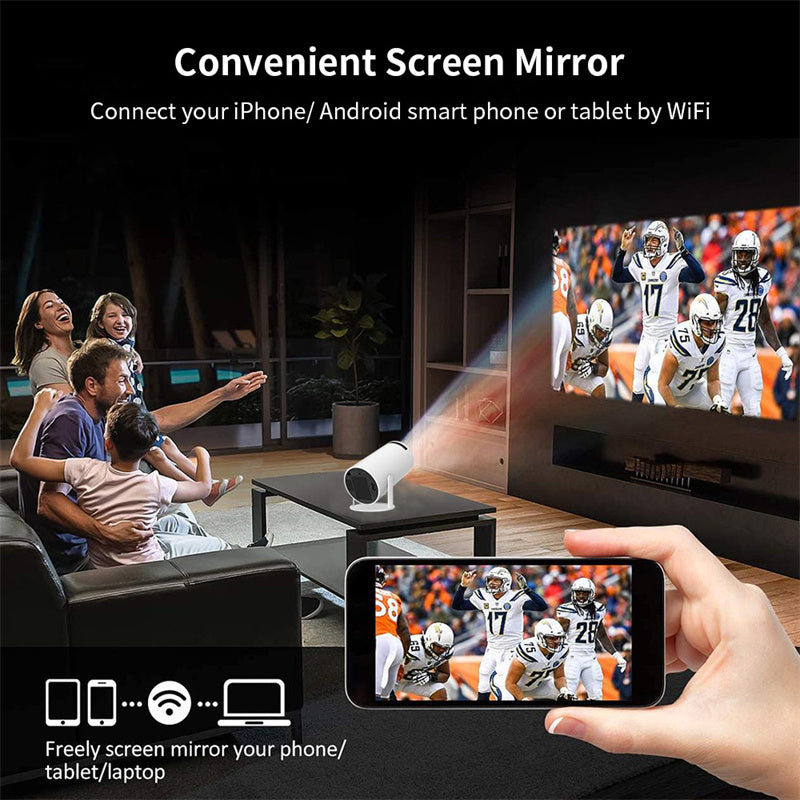 Smart HD Portable Projector - Automatic Focus - WiFi 2.4/5G - 4K HD - Bluetooth