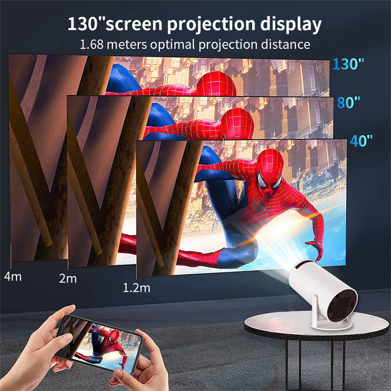 Smart HD Portable Projector - Automatic Focus - WiFi 2.4/5G - 4K HD - Bluetooth