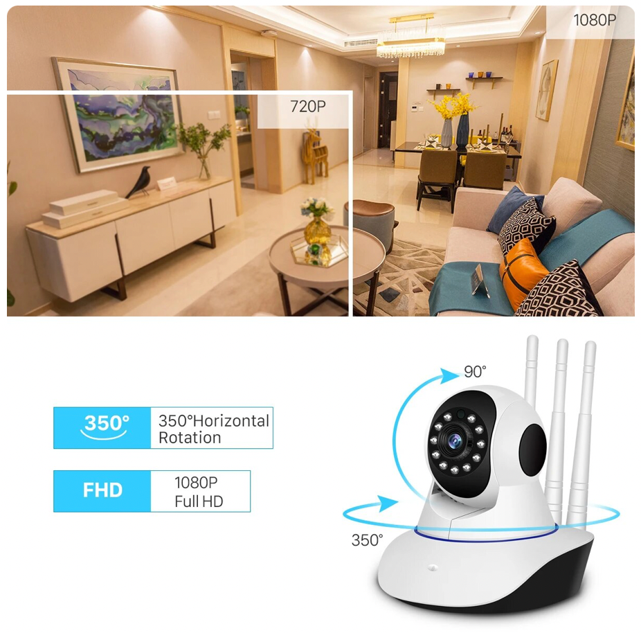 1080p Wireless IP Infrared Surveillance Camera - Night Vision