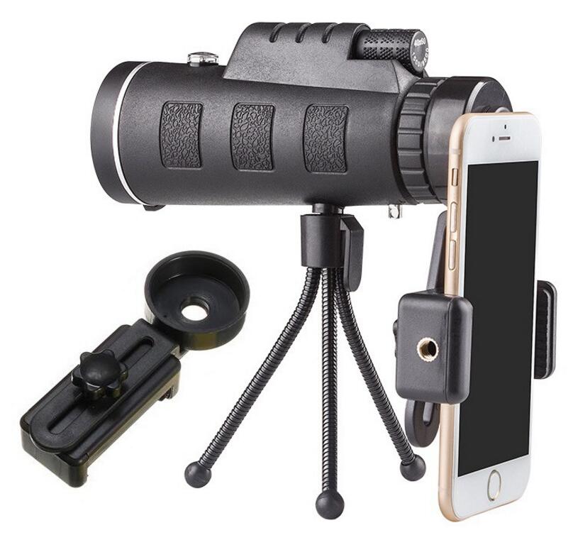 Monocular telescope - Phone holder included - With tripod