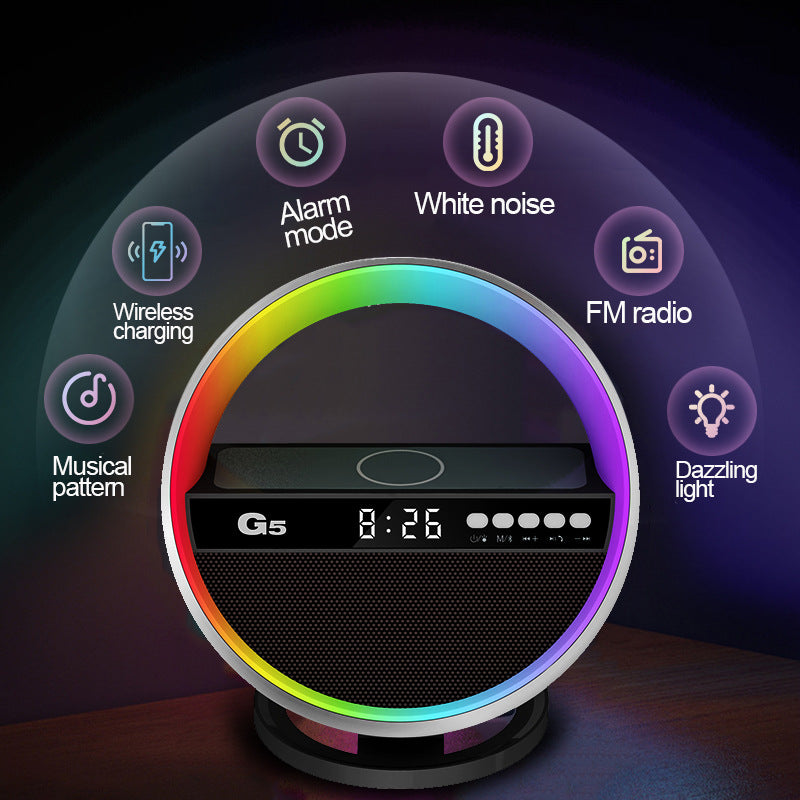 RGB Smart Lamp - Wireless Charger - Speaker - Bluetooth APP Control