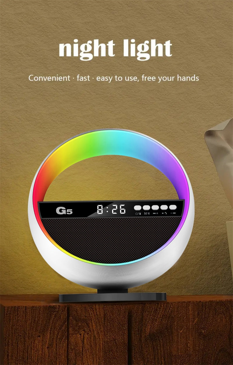 RGB Smart Lamp - Wireless Charger - Speaker - Bluetooth APP Control