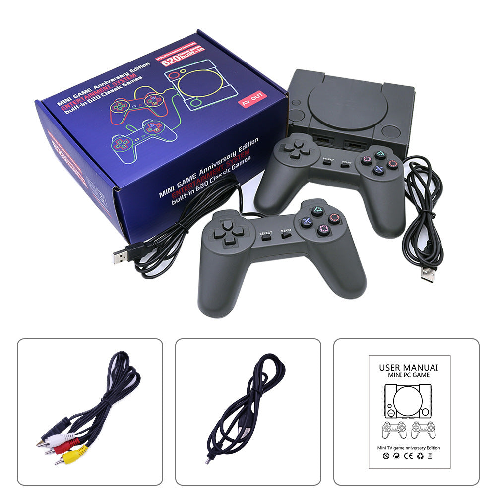 Mini Playstation Design Konsole - Retro - 620 Spiele - Inkl. Super Mario, usw.
