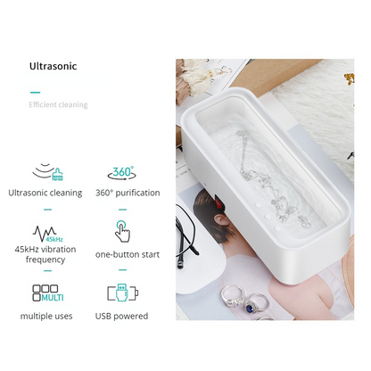 Ultrasonic cleaning machine for glasses, jewelry, etc.