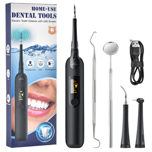 Ultrasonic dental scaler - With LED screen and accessories