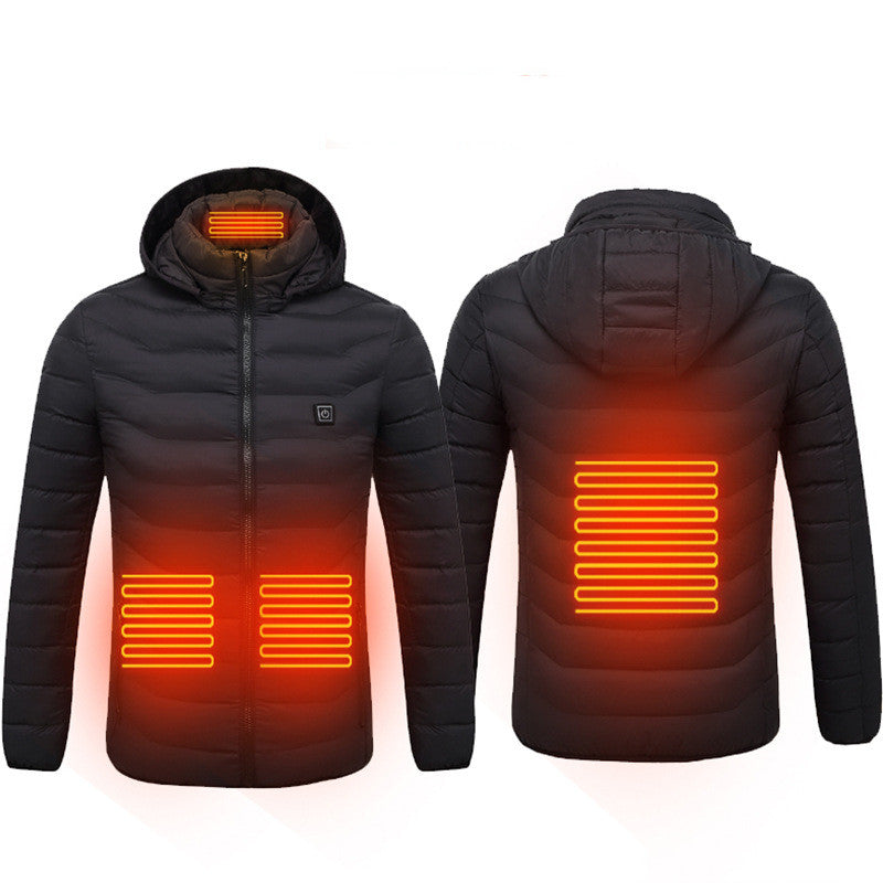USB Beheizte Jacke - Unisex - Washbar - 9 Heizzonen