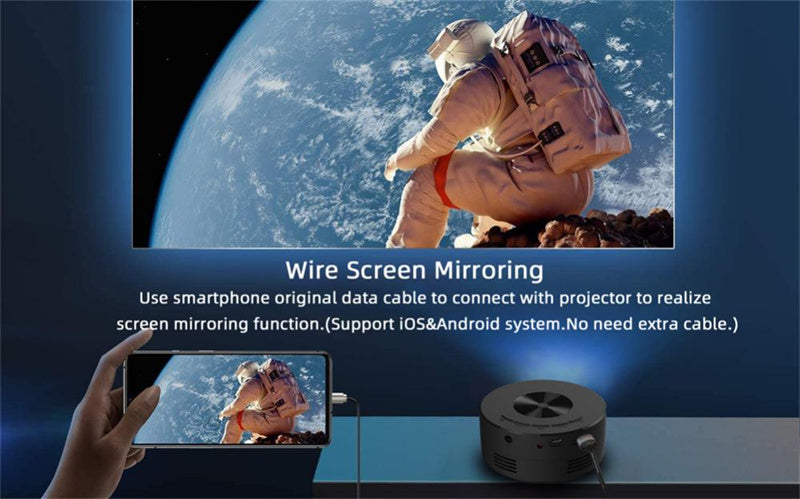 Mini Wifi projector 1080P - USB - High Resolution HD