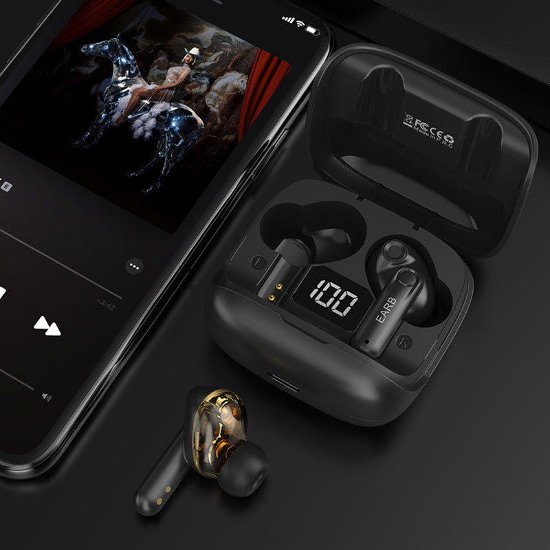 Bluetooth-Kopfhörer mit Kristall-Ohrhörern – Transparent – ​​Rauschunterdrückung