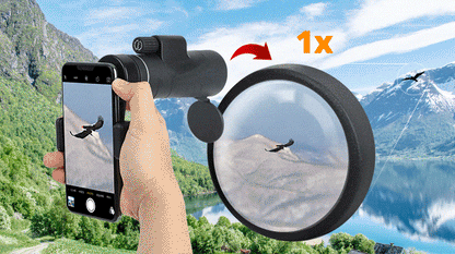 Monocular Telescope - inklusive Smartphone-Halter - Mit Tripod