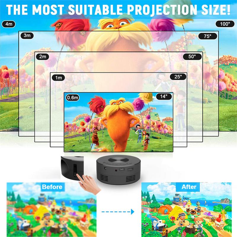 Mini Wifi projector 1080P - USB - High Resolution HD
