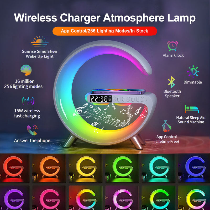 Lampe LED chargeur sans fil - Wireless - APP - Speaker - Bluetooth