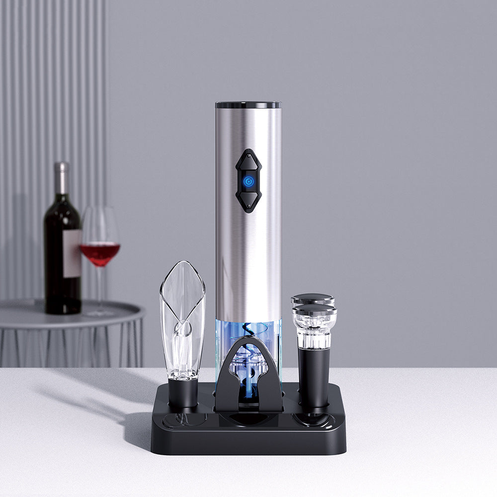 Ensemble tire-bouchon à vin électrique