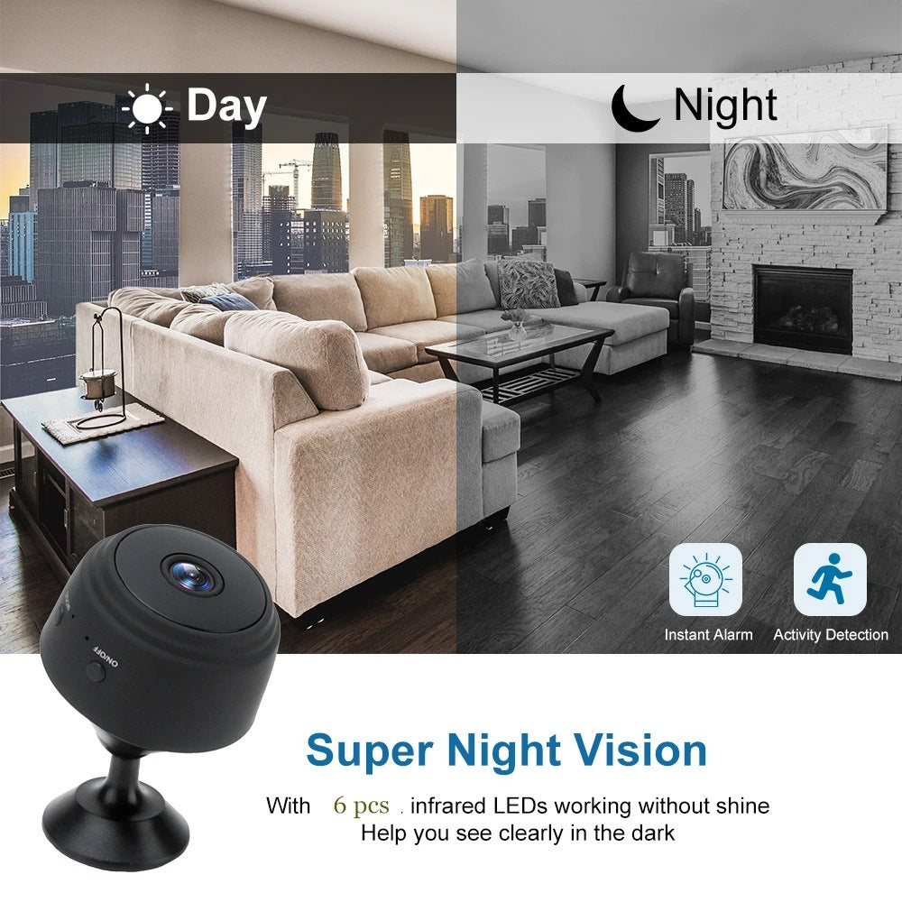 Micro WIFI camera - Full HD - Night Vision - Motion detector - Magnet