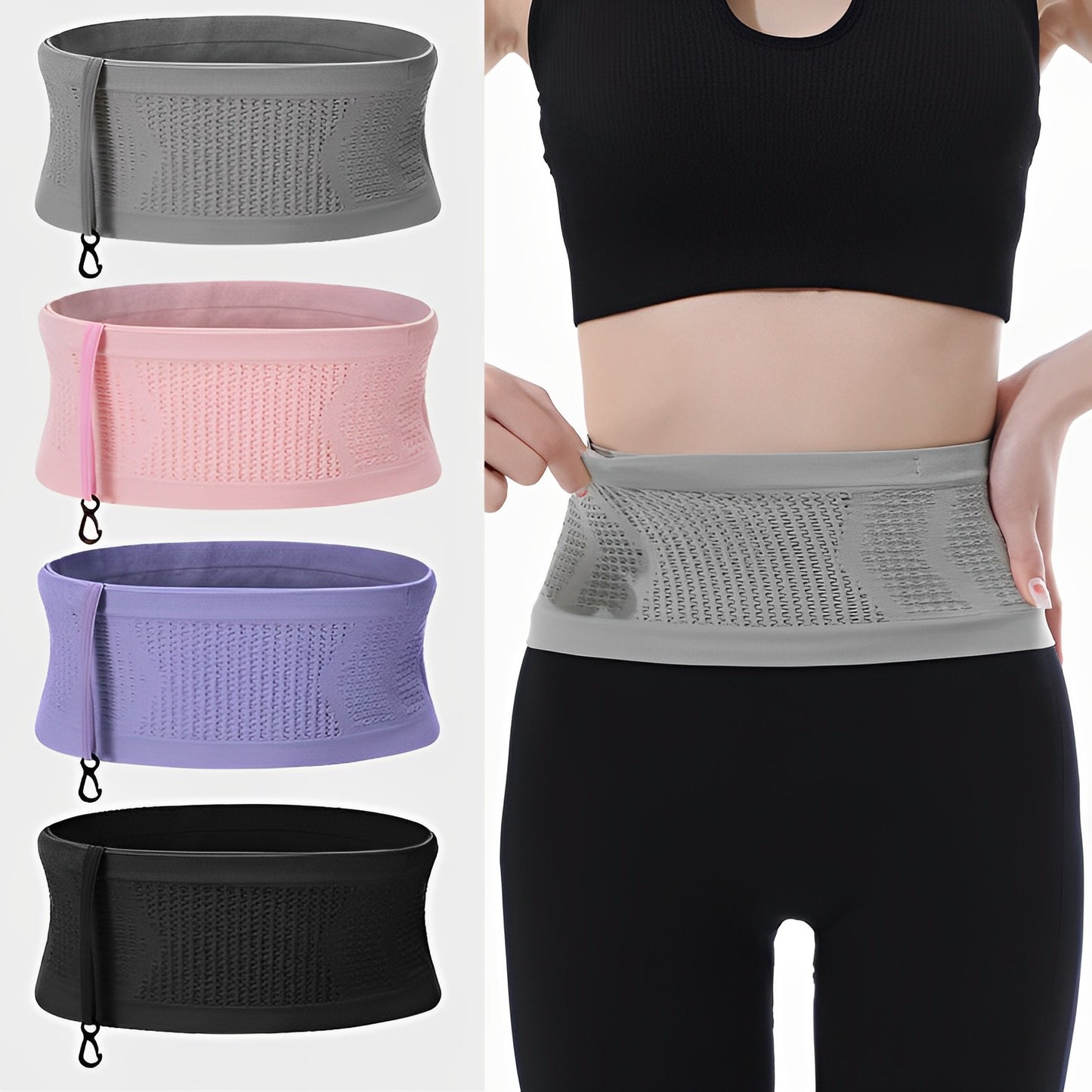 Sac de sécurité de taille de course invisible respirant multifonctionnel