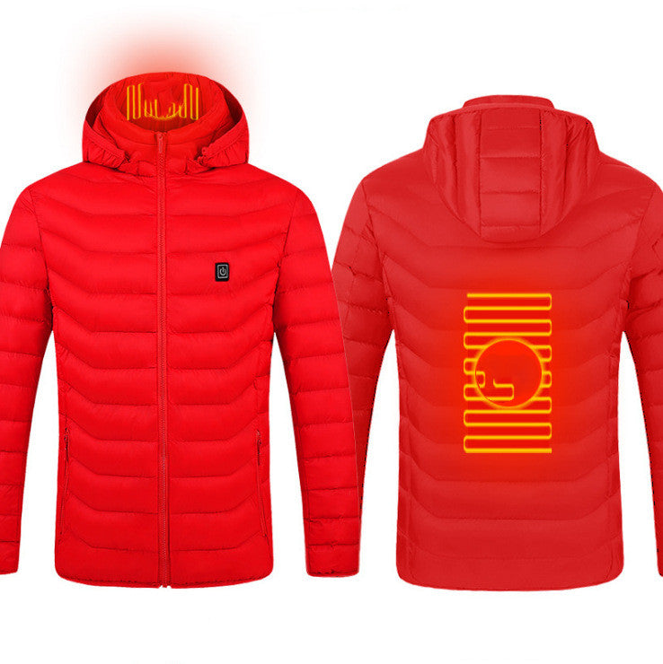 USB Beheizte Jacke - Unisex - Washbar - 9 Heizzonen