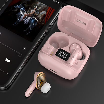 Bluetooth-Kopfhörer mit Kristall-Ohrhörern – Transparent – ​​Rauschunterdrückung