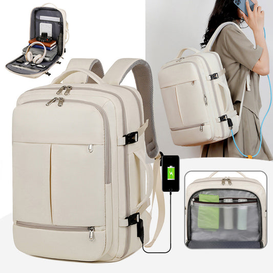 USB connected backpack with anti-theft and charger - Water resistant
