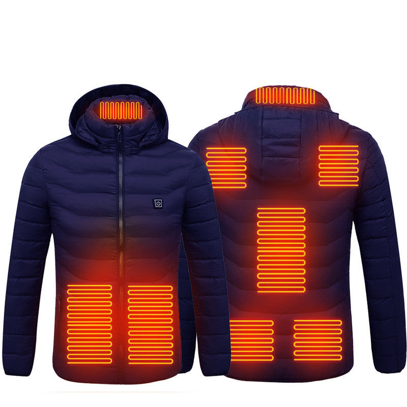 USB Beheizte Jacke - Unisex - Washbar - 9 Heizzonen