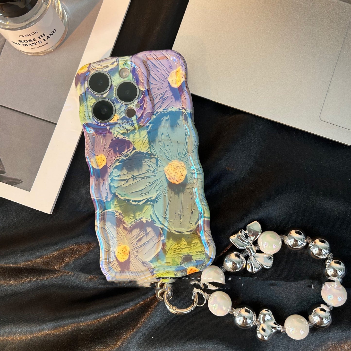 3D retro oil painting flower iPhone case