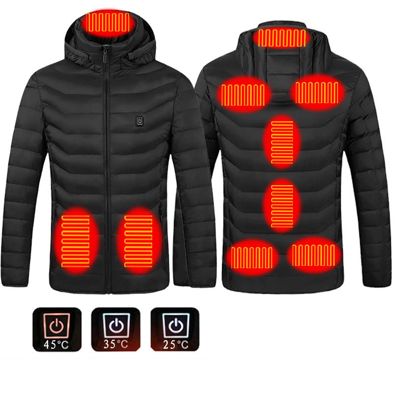 USB Beheizte Jacke - Unisex - Washbar - 9 Heizzonen