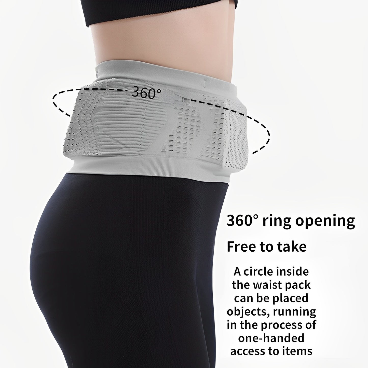 Sac de sécurité de taille de course invisible respirant multifonctionnel