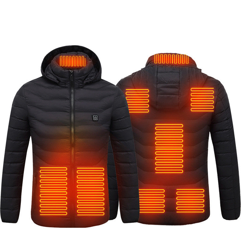 USB Beheizte Jacke - Unisex - Washbar - 9 Heizzonen